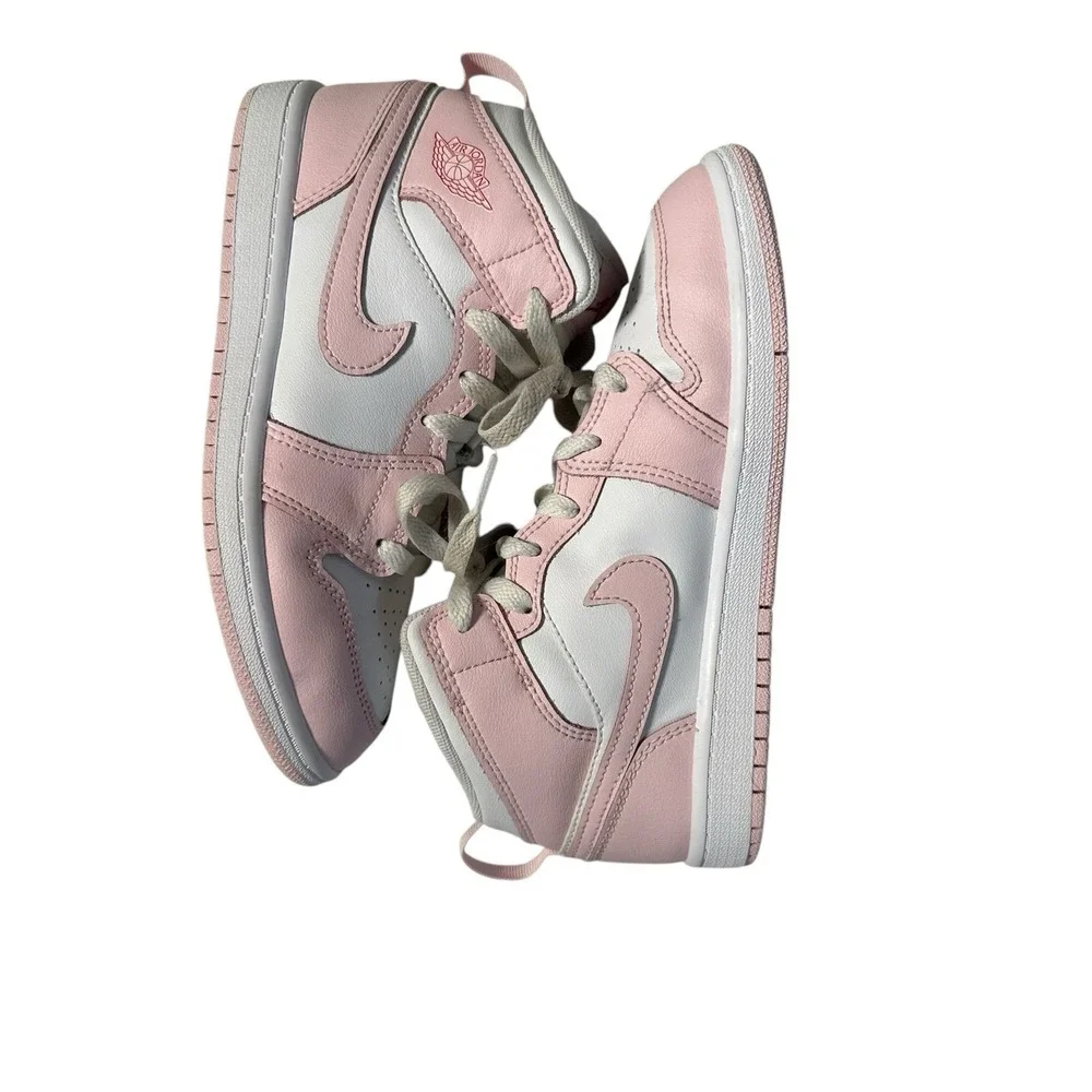 Air Jordan 1 Mid Pink White Size 3Y